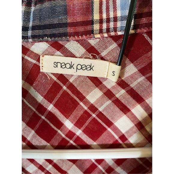 Nwt Sneak Peek Plaid Shirt Dress - Picture 4 of 7
